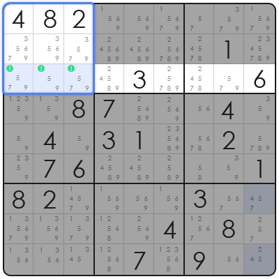 sudoku number combinations